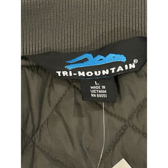 NWT Tri Mountain Olive Green Bomber Jacket Men's size L - Picture 4 of 8
